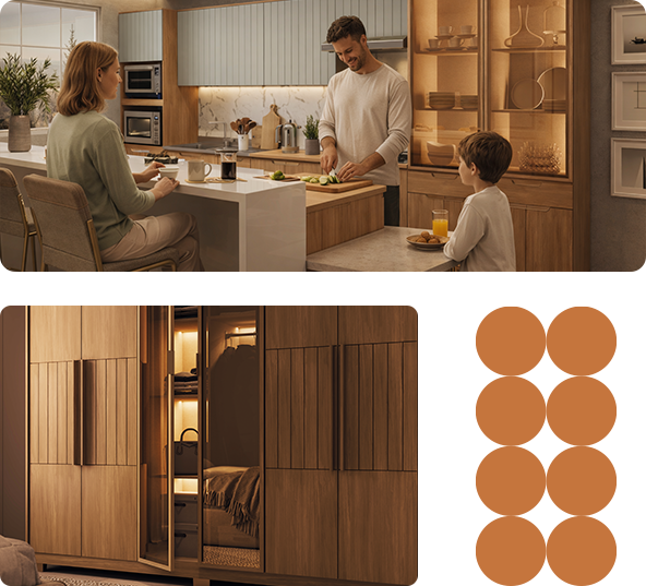 Montagem de pessoas felizes em ambientes modernos. Montagem de pessoas felizes em ambientes modernos.